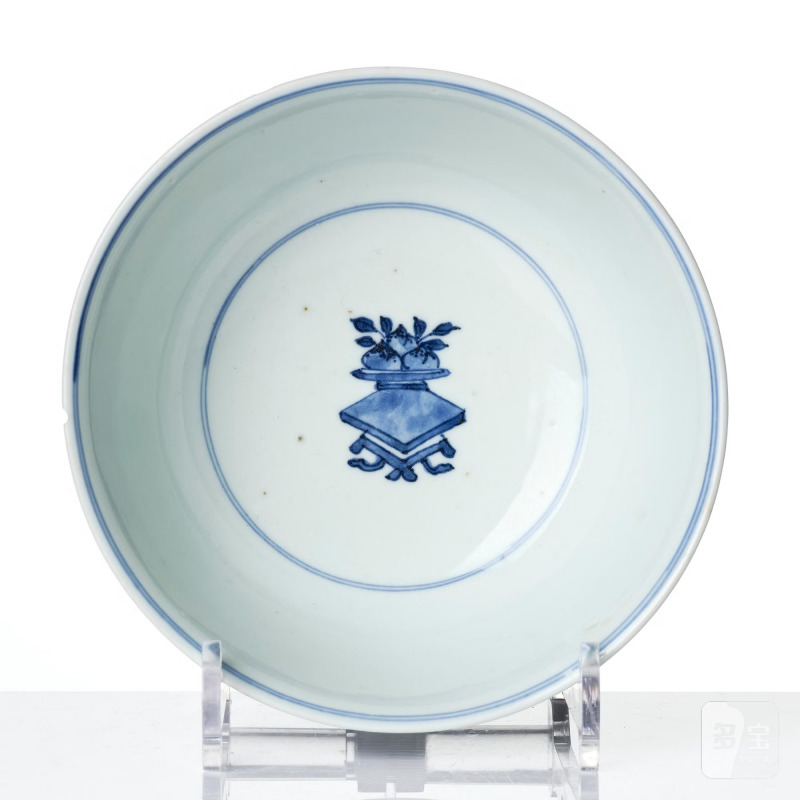 A blue and white 'Immortals' bowl, - 图5